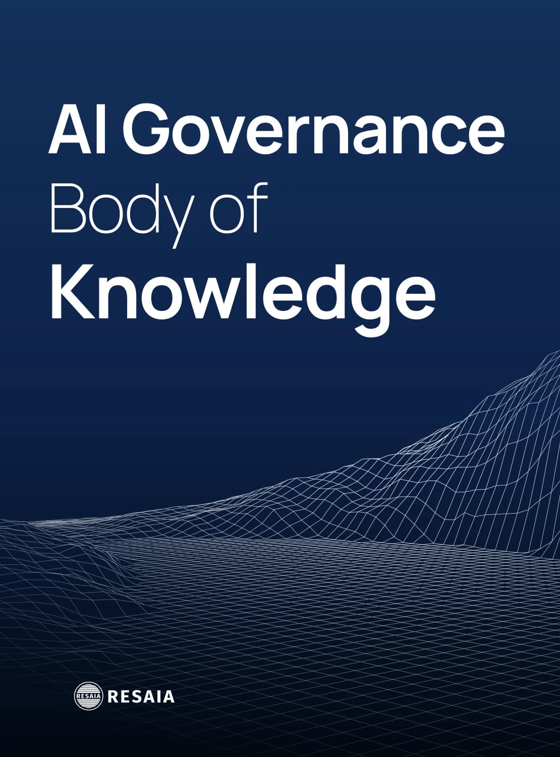 Cover of the RESAIA AI Governance Body of Knowledge.